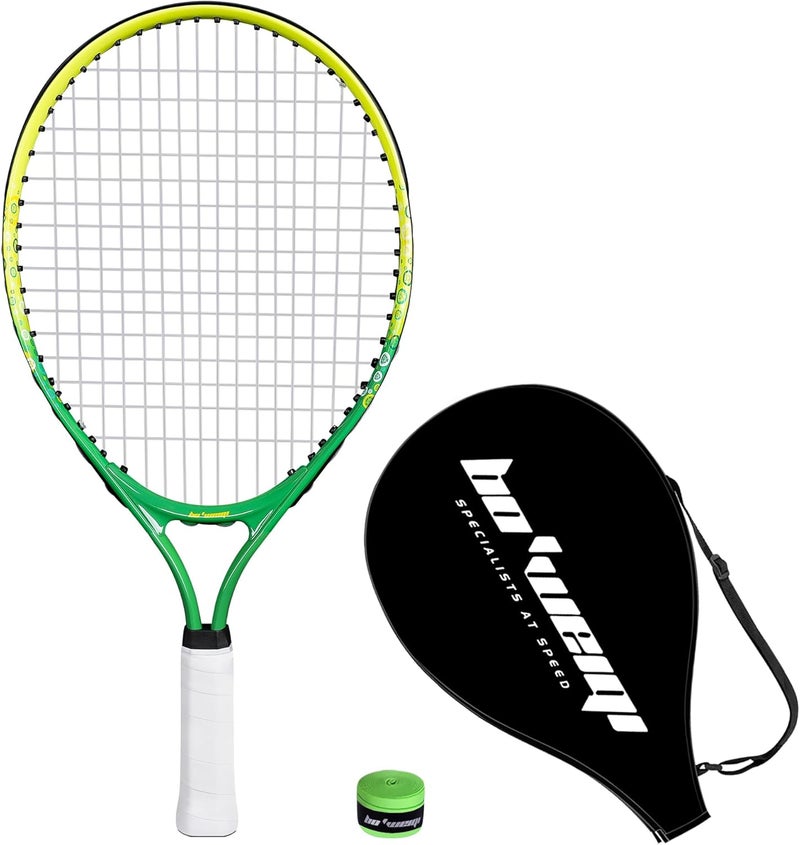 BOWEI 17"-25" Kids Tennis Racket for Aged 2-12 Lightweight Youth Tennis Racquet for Girls and Boys Outdoor/Indoor Sports with 1 Non-Slip Grip and 1 Shoulder Strap Bag Easy Carry - Image 1
